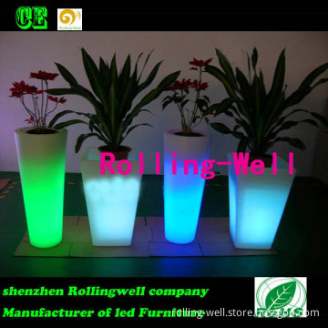 RGB Glow Waterproof Outdoor Illuminated LED Flower Pot / Luminous LED Planter / Lighted LED Flowerpot